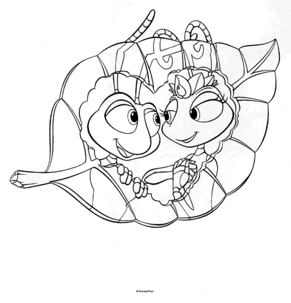 coloriage 1001 pattes coeur de princesse